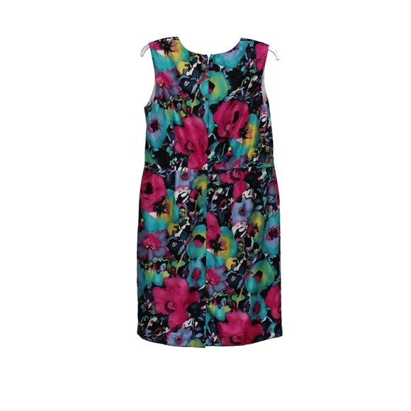 Evan Picone Black Label Floral Sleeveless Sheath Dress Size 16 - Picture 4 of 8